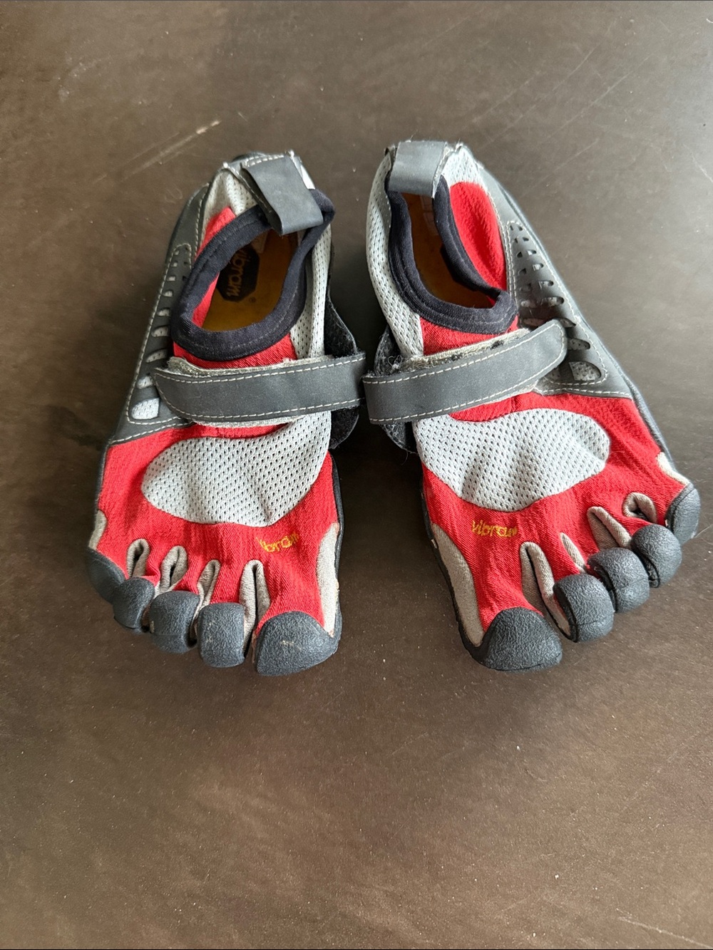 Vibram FiveFingers Kids Red, Gray & Black Toe Shoes